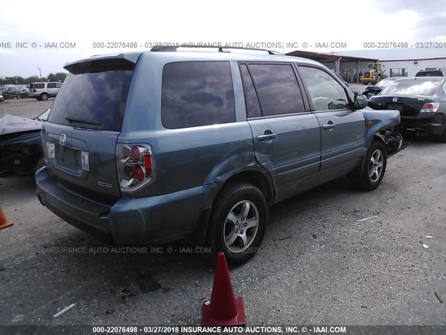 5FNYF18497B033248 - 2007 HONDA PILOT EX 蓝色 照片 4