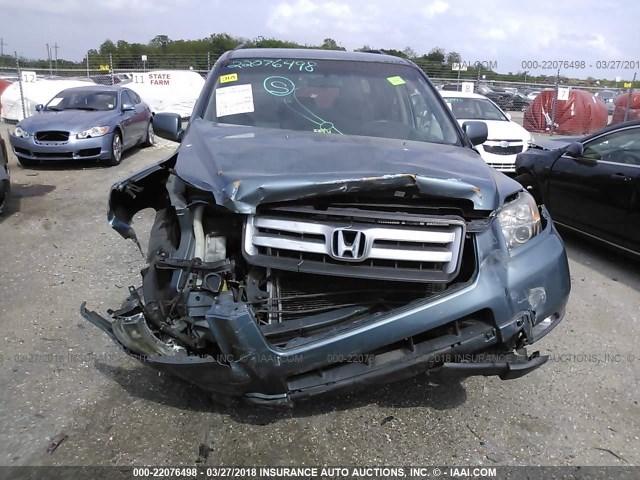 5FNYF18497B033248 - 2007 HONDA PILOT EX 蓝色 照片 6