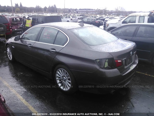 WBAFU7C54DDU74298 - 2013 BMW 535 XI Dark Brown photo 3