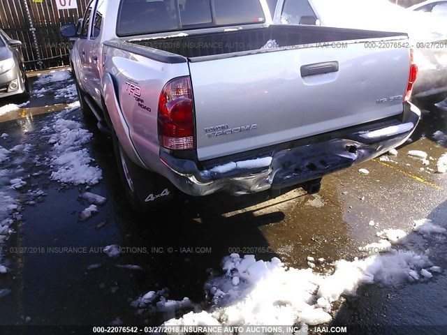 5TELU42N67Z396270 - 2007 TOYOTA TACOMA DOUBLE CAB SILVER photo 6