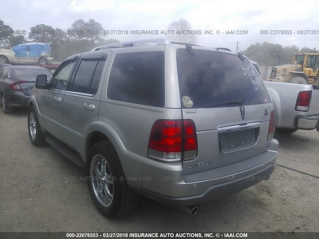 5LMEU68H25ZJ18263 - 2005 LINCOLN AVIATOR SILVER photo 3