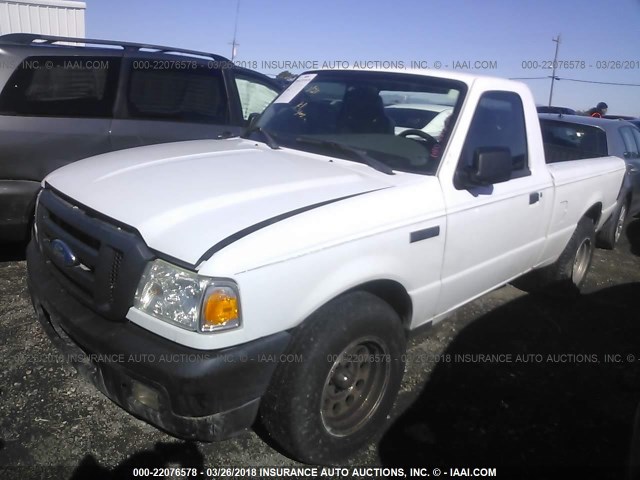 1FTYR10D37PA43525 - 2007 FORD RANGER WHITE photo 2