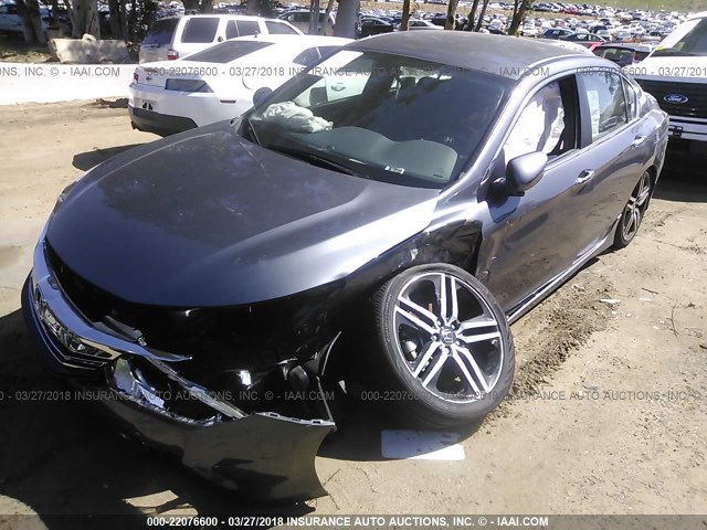 1HGCR2F59HA238129 - 2017 HONDA ACCORD SPORT GRAY photo 2