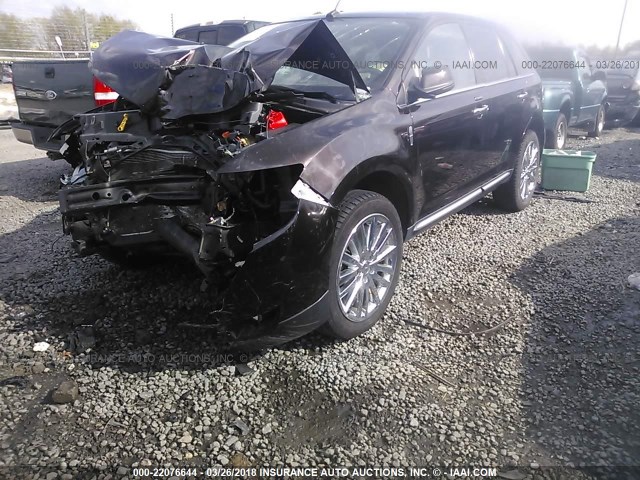 2LMDJ6JK3DBL05627 - 2013 LINCOLN MKX BLACK photo 2