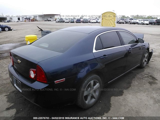 1G1ZC5E1XBF182408 - 2011 CHEVROLET MALIBU 1LT 蓝色 照片 4
