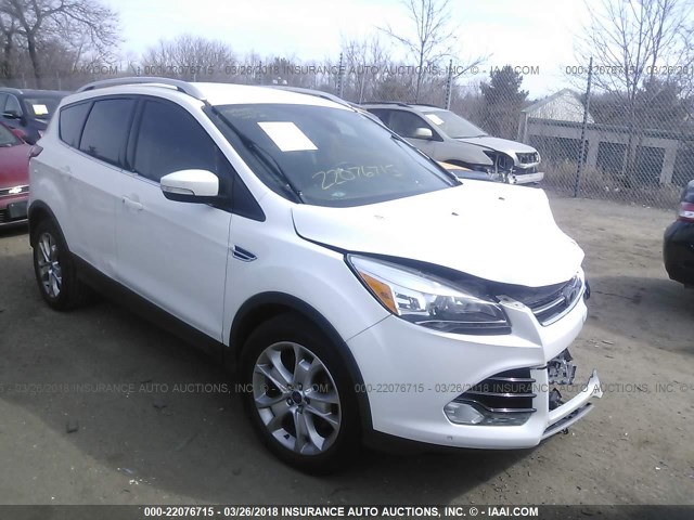 1FMCU0JX2EUC83574 - 2014 FORD ESCAPE TITANIUM WHITE photo 1