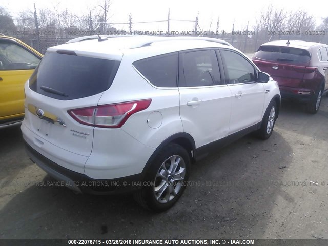 1FMCU0JX2EUC83574 - 2014 FORD ESCAPE TITANIUM WHITE photo 4