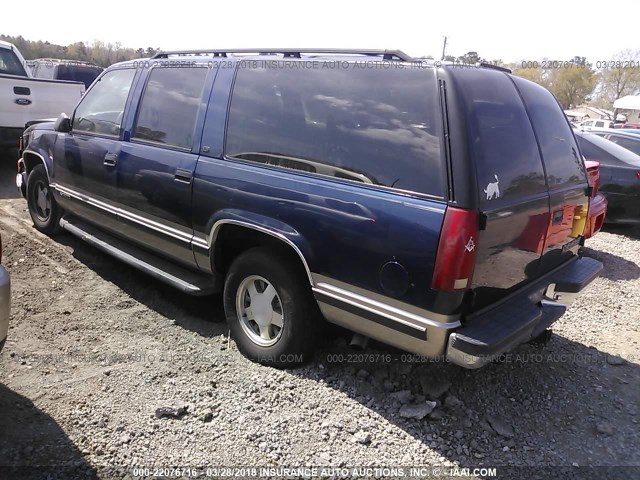 3GNEC16R1XG260221 - 1999 CHEVROLET SUBURBAN C1500 BLUE photo 3