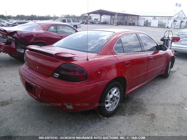 1G2NF52E34M705680 - 2004 PONTIAC GRAND AM SE1 RED photo 4