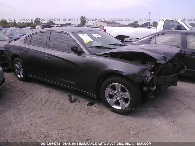 2C3CDXBGXEH155019 - 2014 DODGE CHARGER SE BLACK photo 1