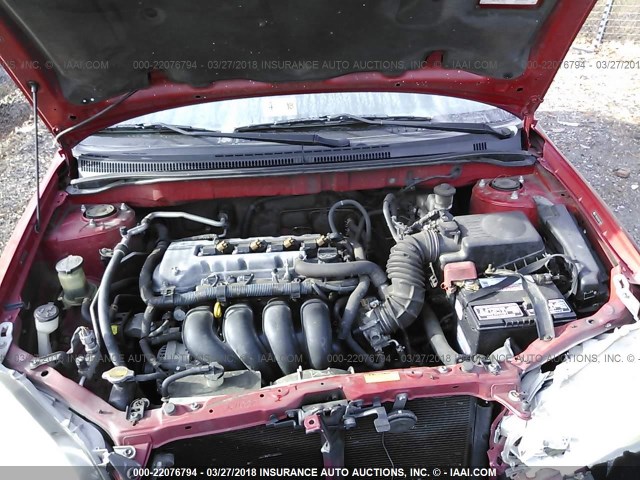 2T1BR32E26C631985 - 2006 TOYOTA COROLLA CE/LE/S RED photo 10