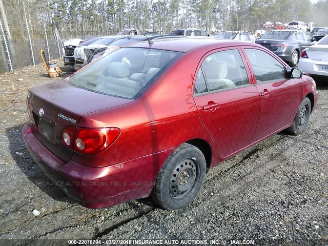 2T1BR32E26C631985 - 2006 TOYOTA COROLLA CE/LE/S RED photo 4