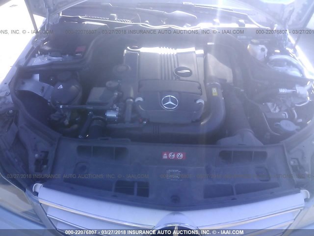 WDDGF4HB9DA854260 - 2013 MERCEDES-BENZ C 250 SILVER photo 10