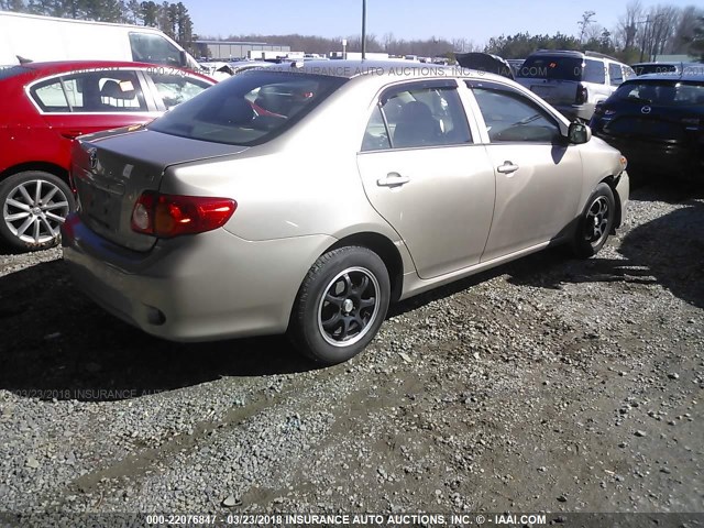 2T1BU40E39C138179 - 2009 TOYOTA COROLLA S/LE/XLE Champagne photo 4