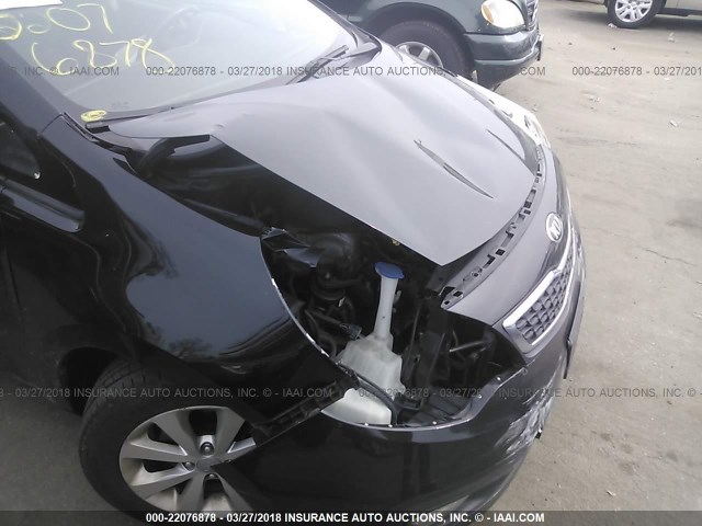 KNADN4A36D6178627 - 2013 KIA RIO EX/SX BLACK photo 6