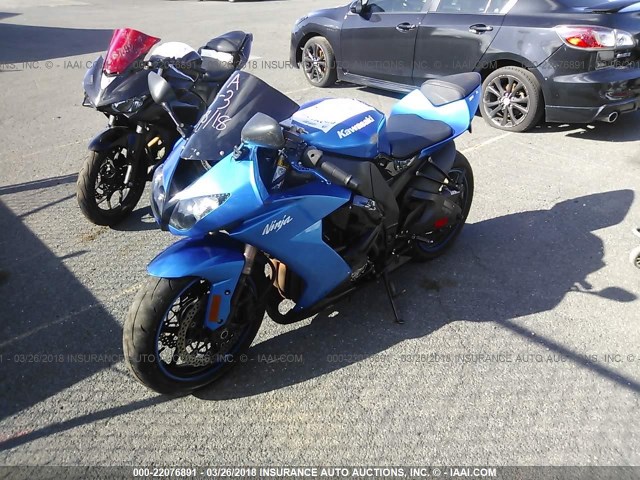 JKAZXCE108A005818 - 2008 KAWASAKI ZX1000 E BLUE photo 2