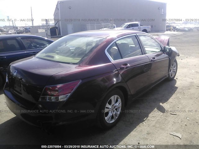 JHMCP26448C067868 - 2008 HONDA ACCORD LXP MAROON photo 4