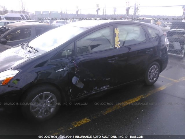 JTDZN3EU2FJ016631 - 2015 TOYOTA PRIUS V BLACK photo 6