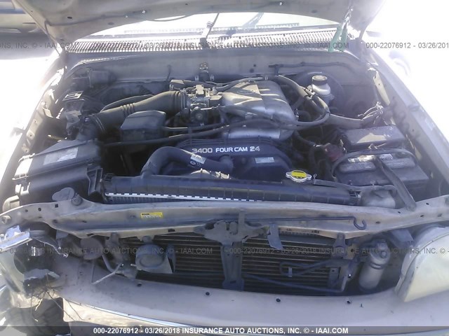 5TEGN92N94Z390535 - 2004 TOYOTA TACOMA DOUBLE CAB PRERUNNER GOLD photo 10