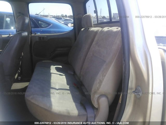 5TEGN92N94Z390535 - 2004 TOYOTA TACOMA DOUBLE CAB PRERUNNER GOLD photo 8