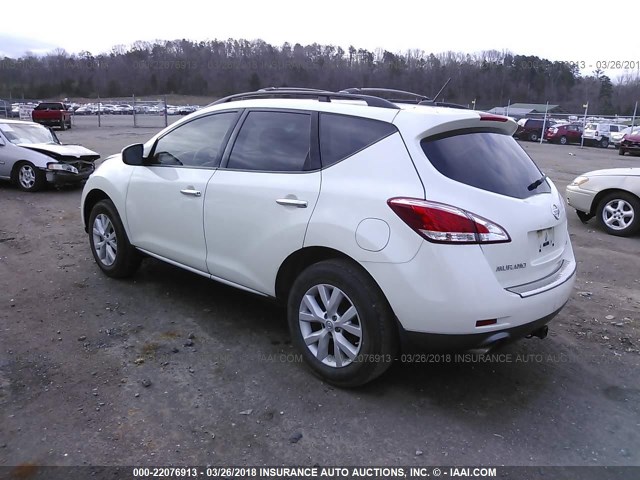 JN8AZ1MU3BW050974 - 2011 NISSAN MURANO S/SL/LE WHITE photo 3