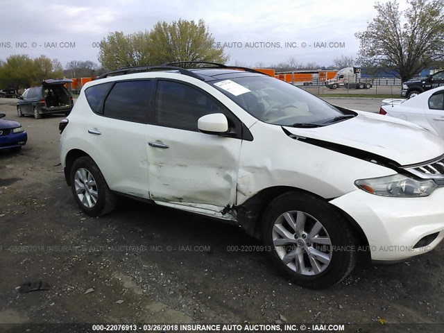 JN8AZ1MU3BW050974 - 2011 NISSAN MURANO S/SL/LE WHITE photo 6