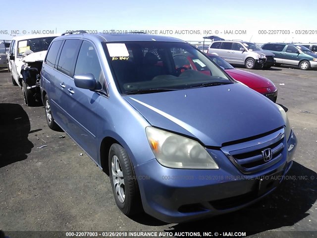 5FNRL38796B038077 - 2006 HONDA ODYSSEY EXL ღია ლურჯი ფოტო 1