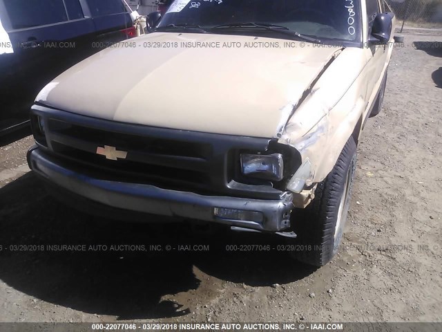 1GCDT19Z9S8133800 - 1995 CHEVROLET S TRUCK S10 BEIGE photo 6