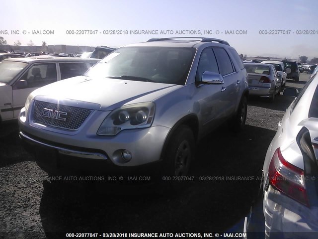 1GKER23D89J173637 - 2009 GMC ACADIA SLT-1 SILVER photo 2