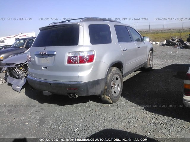 1GKER23D89J173637 - 2009 GMC ACADIA SLT-1 SILVER photo 4