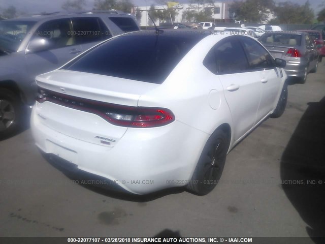 1C3CDFDH1GD540520 - 2016 DODGE DART SE AERO WHITE photo 4