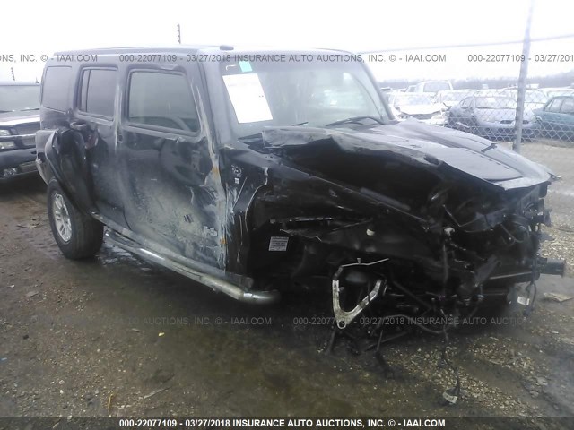 5GTEN13E498152455 - 2009 HUMMER H3 BLACK photo 6