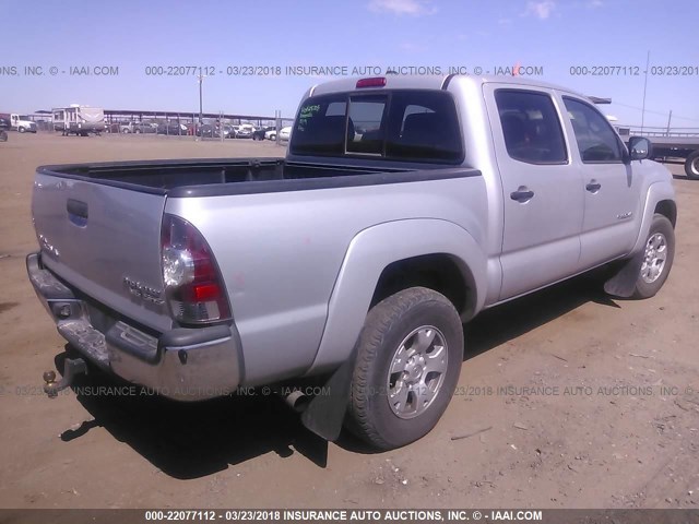 3TMJU4GN0BM119989 - 2011 TOYOTA TACOMA DOUBLE CAB PRERUNNER SILVER photo 4
