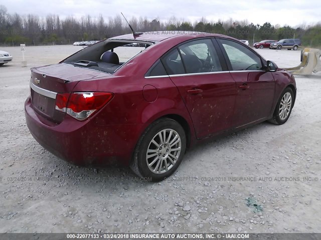 1G1PH5SB4E7195756 - 2014 CHEVROLET CRUZE ECO RED photo 4