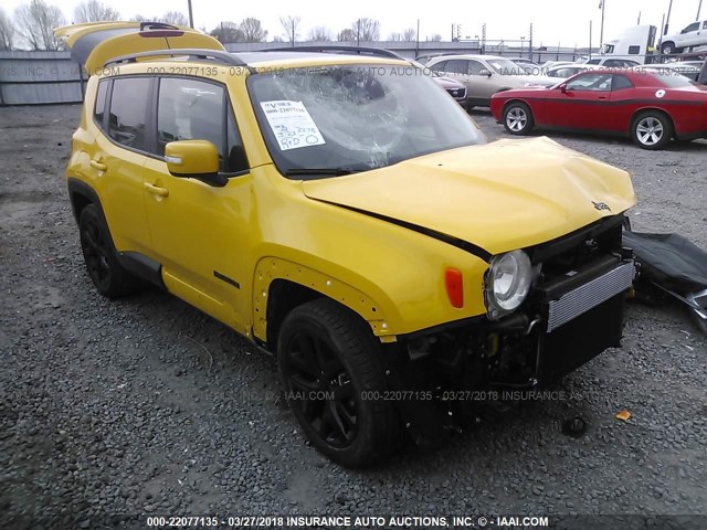 ZACCJABBXHPF54425 - 2017 JEEP RENEGADE LATITUDE YELLOW photo 1