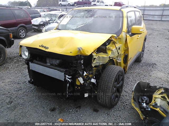 ZACCJABBXHPF54425 - 2017 JEEP RENEGADE LATITUDE YELLOW photo 6