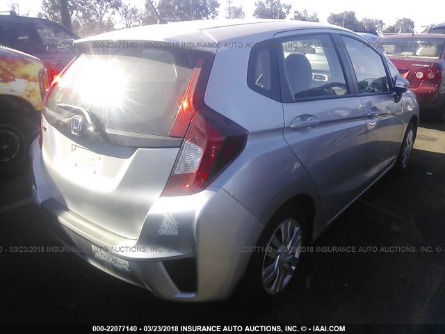 3HGGK5H59FM714819 - 2015 HONDA FIT LX SILVER photo 4