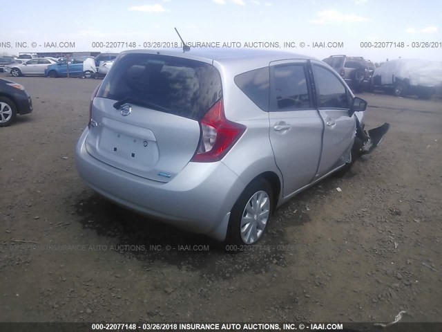 3N1CE2CP9GL380345 - 2016 NISSAN VERSA NOTE S/S PLUS/SV/SL/SR 银色 照片 4