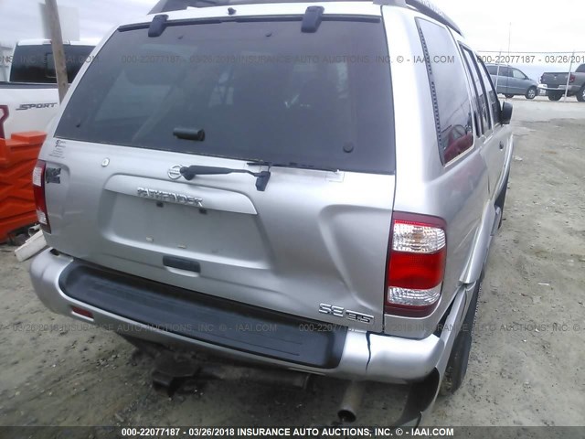 JN8DR09Y52W712993 - 2002 NISSAN PATHFINDER LE/SE SILVER photo 6