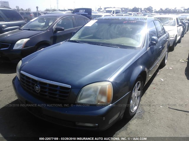 1G6KF54971U242956 - 2001 CADILLAC DEVILLE DTS GRAY photo 2