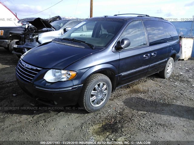 2A8GP64L87R275805 - 2007 CHRYSLER TOWN & COUNTRY LIMITED BLUE photo 2