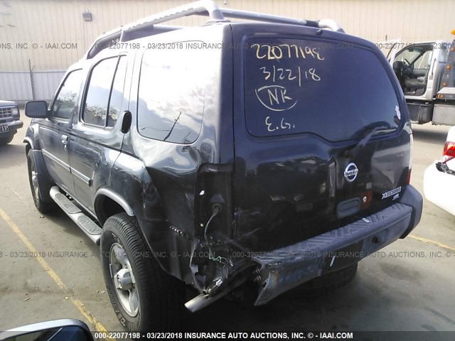 5N1ED28T54C623621 - 2004 NISSAN XTERRA XE/SE 黑色 照片 3