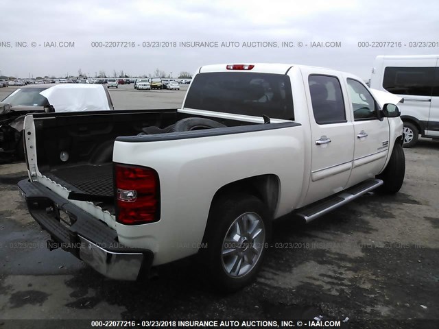 3GCPCSE08DG129888 - 2013 CHEVROLET SILVERADO C1500 LT WHITE photo 4