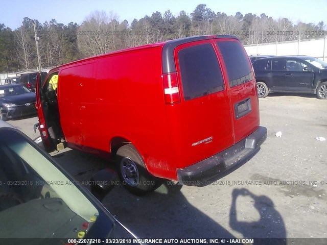 1GCWGFBA2E1131480 - 2014 CHEVROLET EXPRESS G2500  RED photo 3