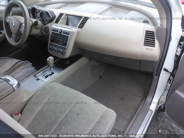 JN8AZ08W56W542465 - 2006 NISSAN MURANO SL/SE/S WHITE photo 5