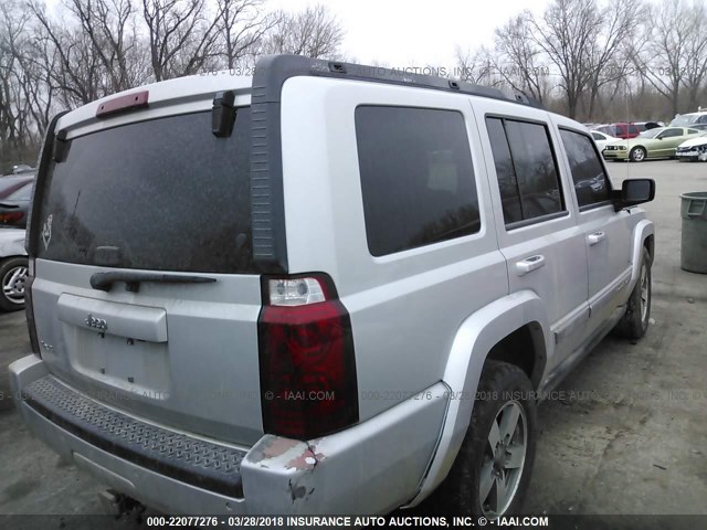 1J8HG48K06C273841 - 2006 JEEP COMMANDER SILVER photo 4