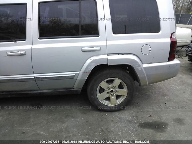1J8HG48K06C273841 - 2006 JEEP COMMANDER SILVER photo 6
