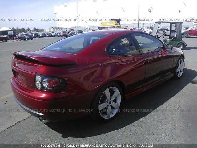 6G2VX12U96L812838 - 2006 PONTIAC GTO RED photo 4