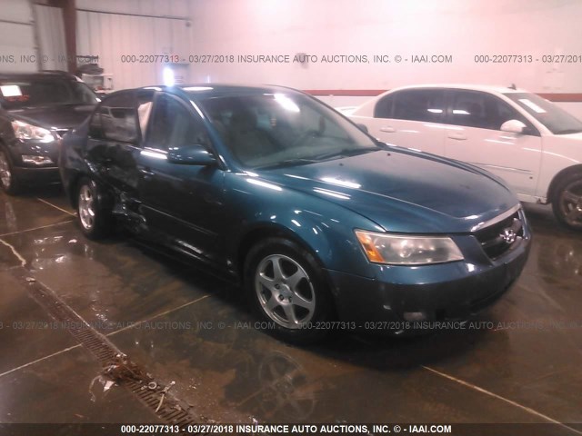 5NPEU46C86H067105 - 2006 HYUNDAI SONATA GLS/LX BLUE photo 1