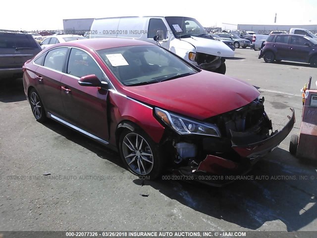 5NPE34AB2HH497331 - 2017 HYUNDAI SONATA SPORT/LIMITED RED photo 1